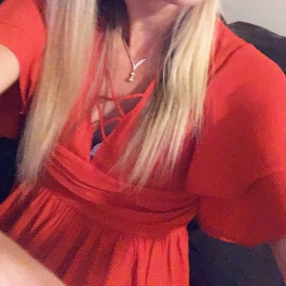 Red Ruffly Blouse